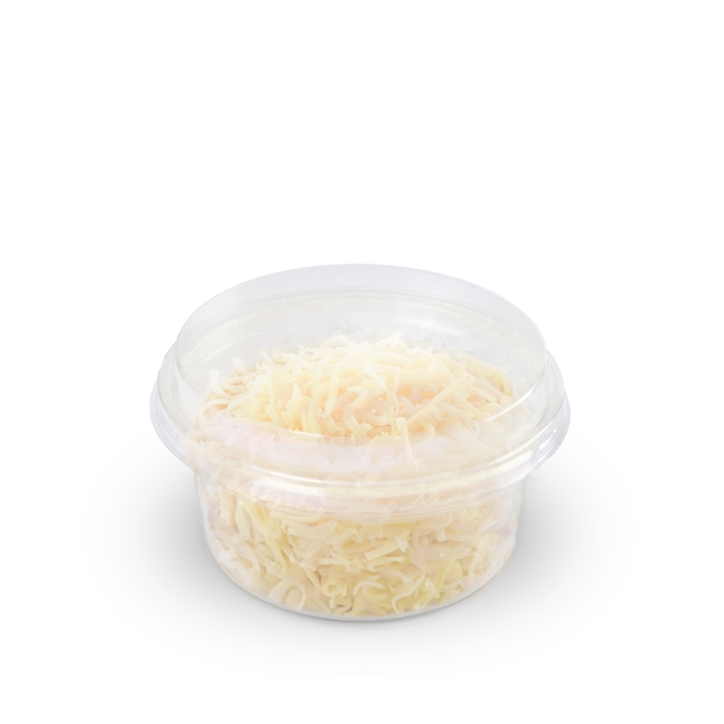 tubs of Italian Cheese in Julienne Strips