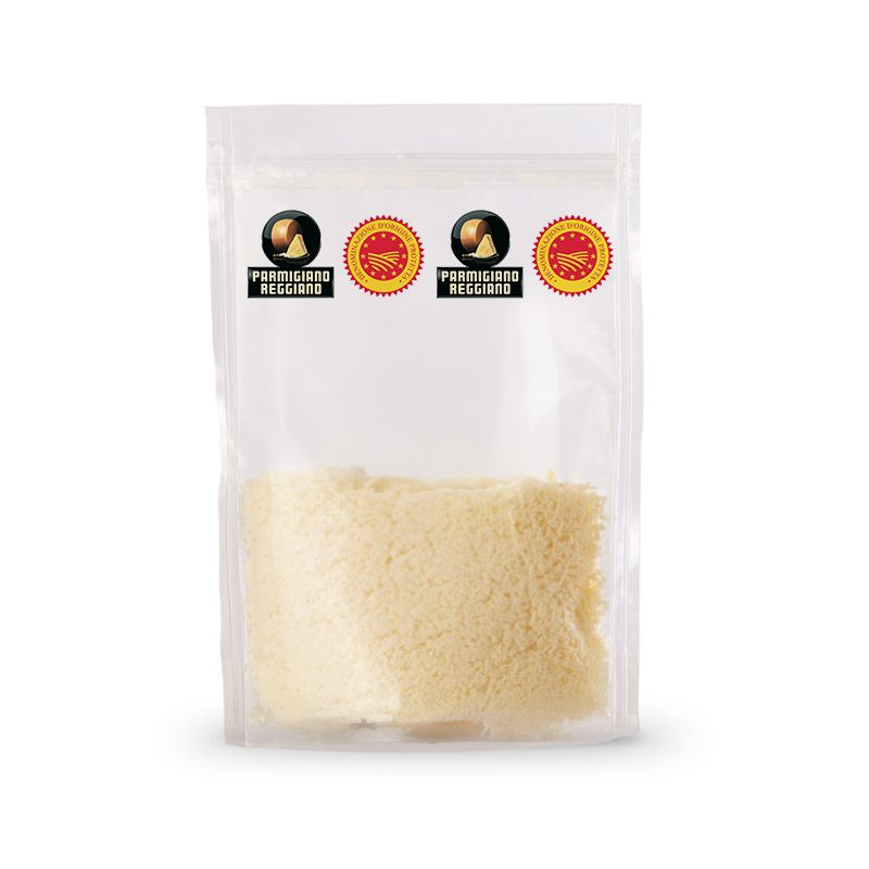 Grated PDO Parmigiano Reggiano in Standup Sachets 60g 150g