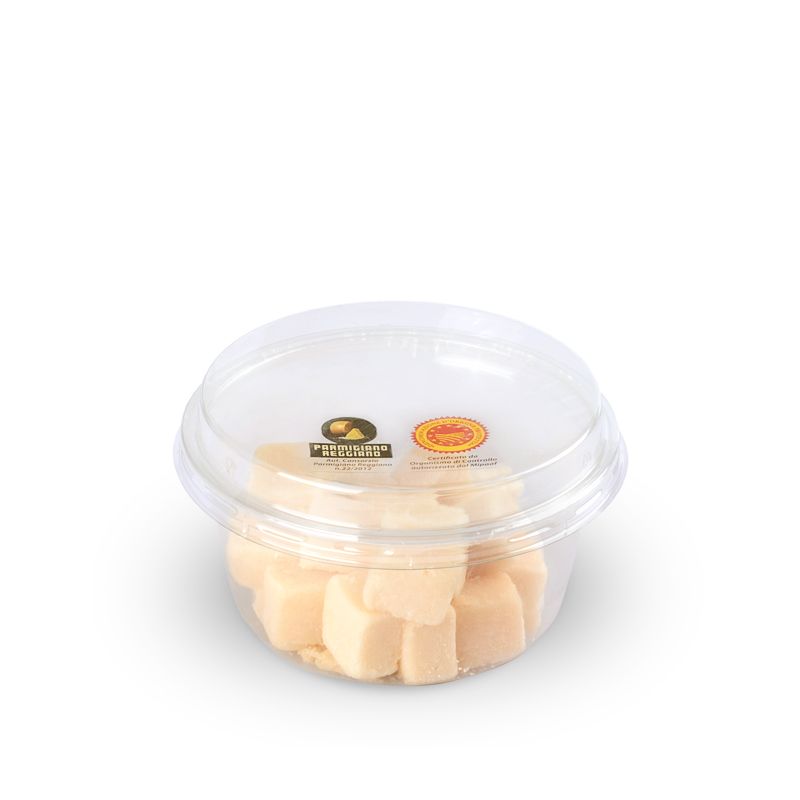 PDO Parmigiano Reggiano Cubes in Tubs 80g 100g 125g