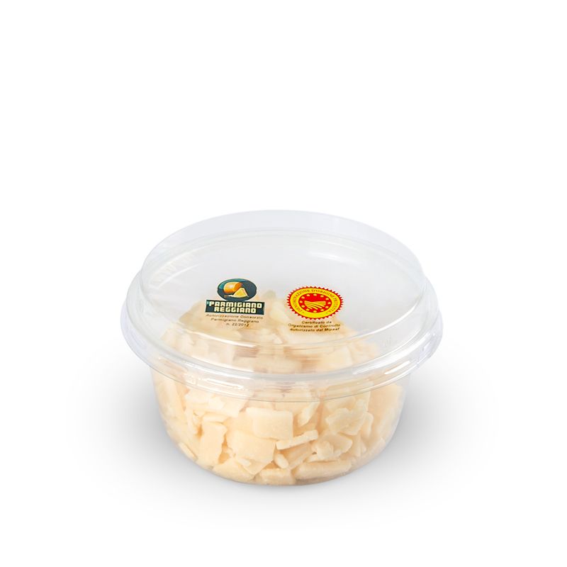 PDO Parmigiano Reggiano Flakes in Tubs 80g 100g 125g